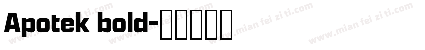 Apotek bold字体转换
